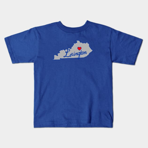 Heart of Kentucky - Lexington Kids T-Shirt by LocalZonly